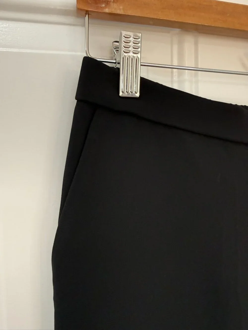 Theory Treeca Pull-On Pants Black Cropped Straight Leg Size 8